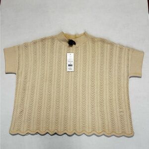 NWT! French Connection Winter White Iris Knit High neck Sweater Size Small